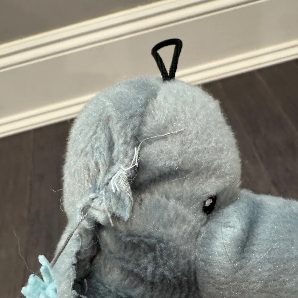 Pamper Your Pet Gray and Blue Elephant Dog Squeak Plus Pet Toy